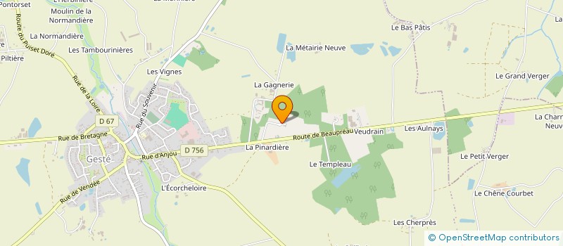 localisation de l'entreprise MONSIEUR PIERRE PAVEC à BEAUPREAU-EN-MAUGES
