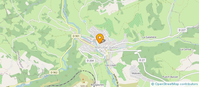 localisation de l'entreprise MONSIEUR PIERRE PEGUES à MARCILLAC-VALLON