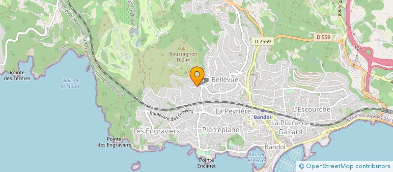 localisation de l'entreprise MONSIEUR PIERRE PERIGAUD  BANDOL