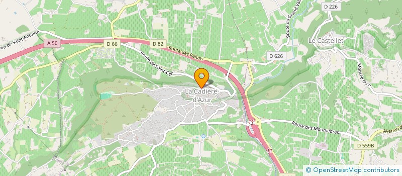 localisation de l'entreprise MONSIEUR PIERRE PEYRET à LA CADIERE D'AZUR