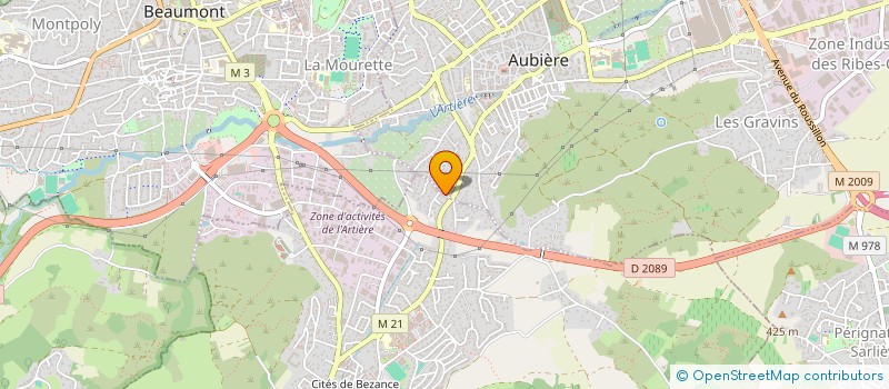 localisation de l'entreprise MONSIEUR PIERRE PEZET  AUBIERE