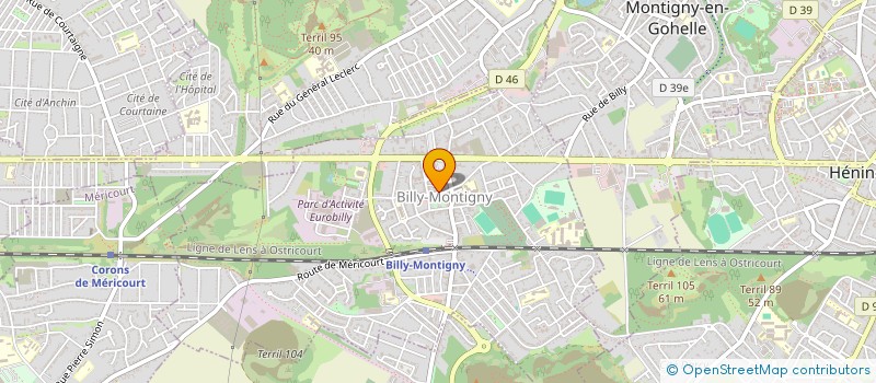localisation de l'entreprise MONSIEUR PIERRE PODEVIN à BILLY-MONTIGNY
