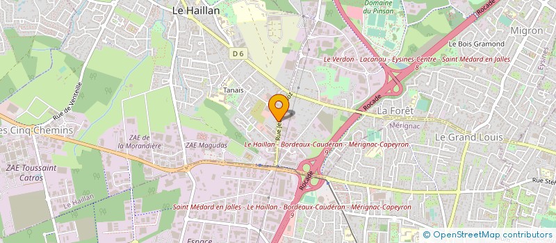 localisation de l'entreprise MONSIEUR PIERRE POUJEAU  LE HAILLAN