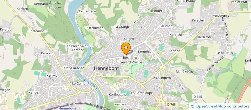 localisation de l'entreprise MONSIEUR PIERRE POULAIN  HENNEBONT