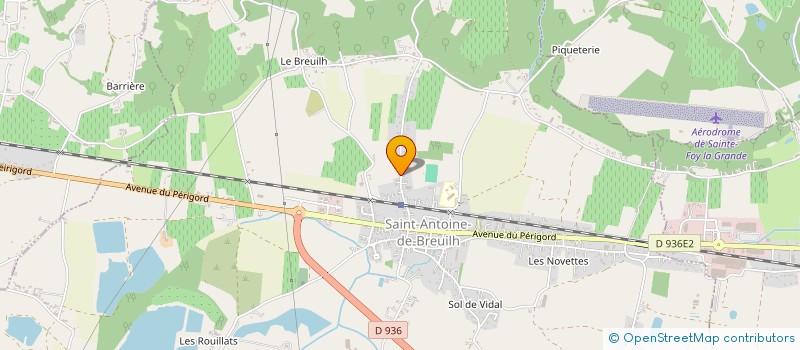 localisation de l'entreprise MONSIEUR PIERRE PRADEAU  SAINT-ANTOINE-DE-BREUILH
