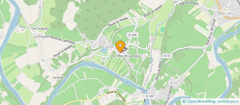 localisation de l'entreprise MONSIEUR PIERRE PRADEL  CAILLAC