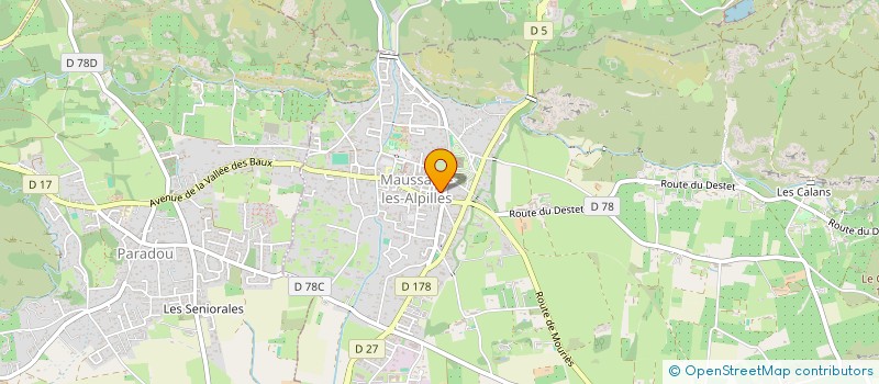 localisation de l'entreprise MONSIEUR PIERRE PRIAULET  MAUSSANE-LES-ALPILLES