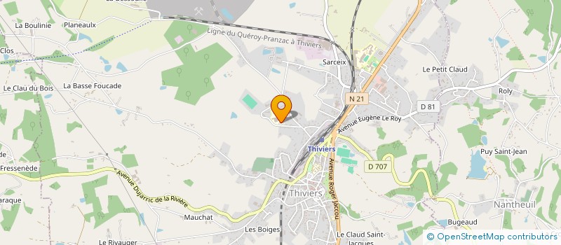 localisation de l'entreprise MONSIEUR PIERRE PUIBONNIEUX  THIVIERS