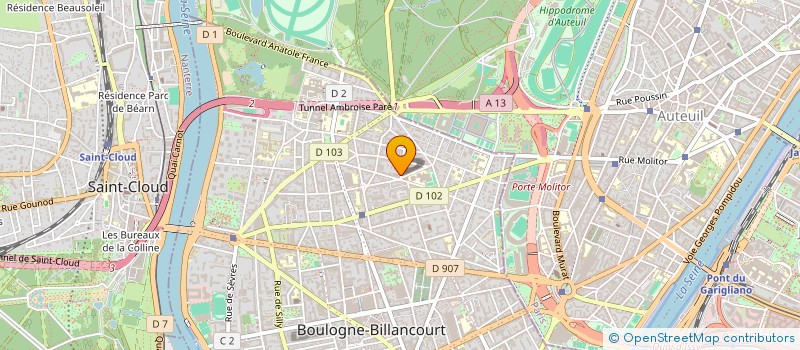 localisation de l'entreprise MONSIEUR PIERRE PUYFOULHOUX à BOULOGNE-BILLANCOURT