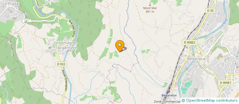 localisation de l'entreprise MONSIEUR PIERRE RECORD  BEDARIEUX