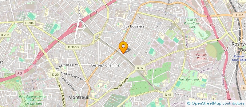 localisation de l'entreprise MONSIEUR PIERRE REIS à MONTREUIL