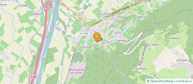 localisation de l'entreprise MONSIEUR PIERRE REY à SAINT-QUENTIN-SUR-ISERE