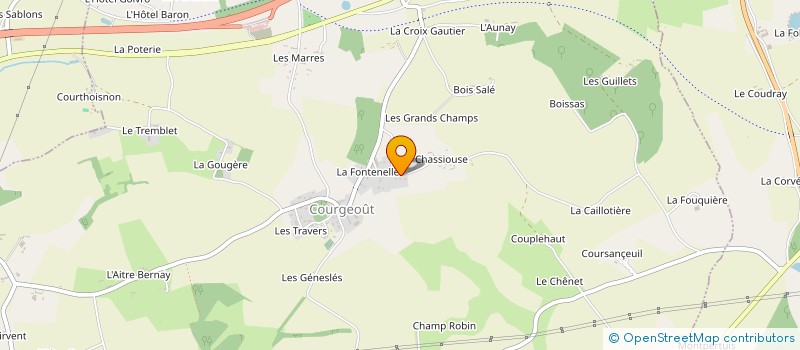 localisation de l'entreprise MONSIEUR PIERRE ROCHARD à COURGEOUT