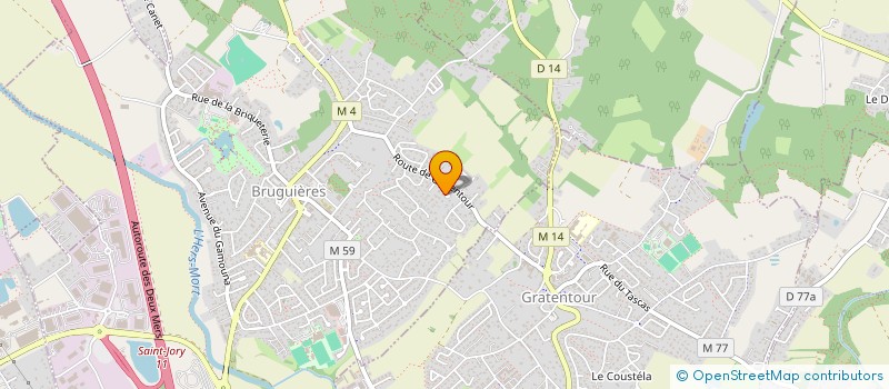 localisation de l'entreprise MONSIEUR PIERRE ROLAND  BRUGUIERES