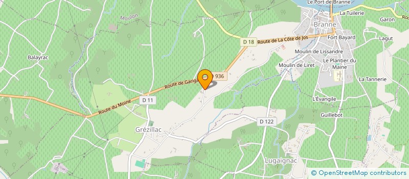 localisation de l'entreprise MONSIEUR PIERRE ROUBINEAU  GREZILLAC