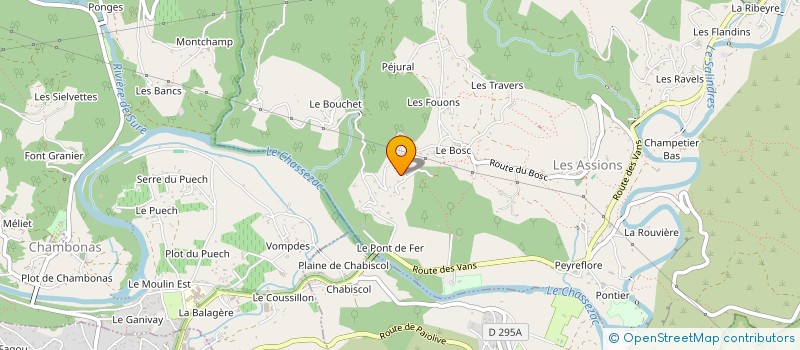 localisation de l'entreprise MONSIEUR PIERRE ROUVIER  LES ASSIONS