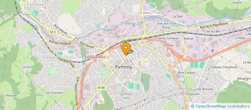 localisation de l'entreprise MONSIEUR PIERRE RUEL  FIRMINY