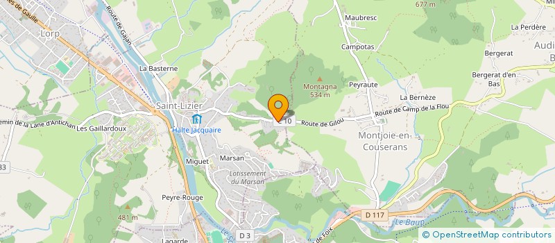 localisation de l'entreprise MONSIEUR PIERRE SABARTHES à SAINT-LIZIER