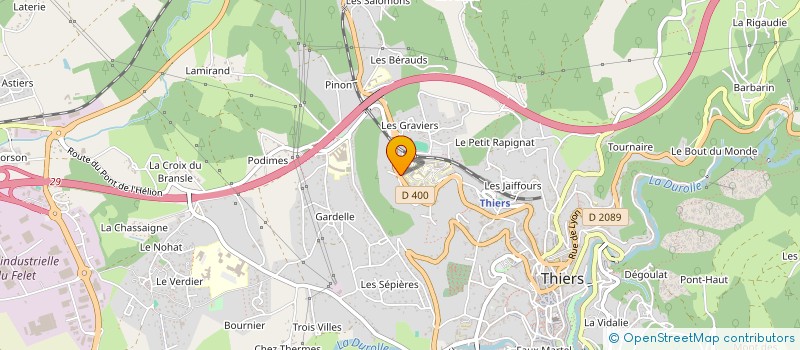 localisation de l'entreprise MONSIEUR PIERRE SAINT-JOANIS  THIERS