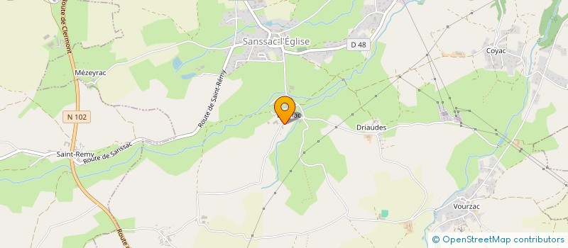 localisation de l'entreprise MONSIEUR PIERRE SAVEL  SANSSAC-L EGLISE