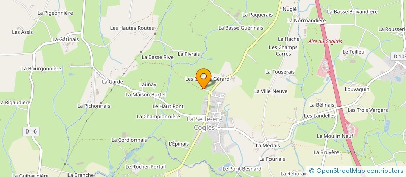 localisation de l'entreprise MONSIEUR PIERRE SERRAND  LES PORTES DU COGLAIS