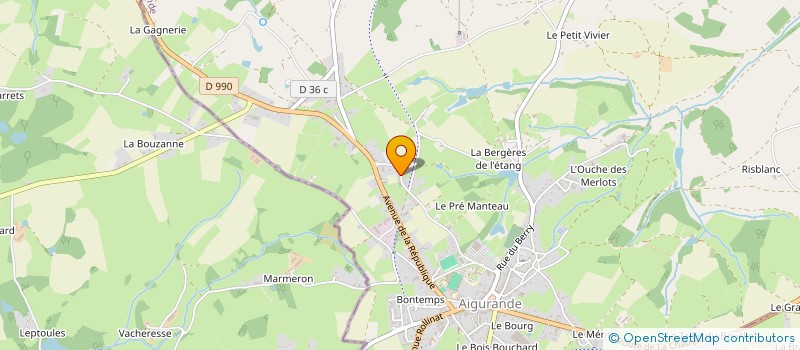 localisation de l'entreprise MONSIEUR PIERRE SIBUET à AIGURANDE