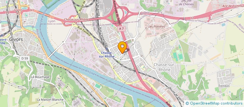 localisation de l'entreprise MONSIEUR PIERRE SONGUET GONDAMOYEN  CHASSE-SUR-RHONE