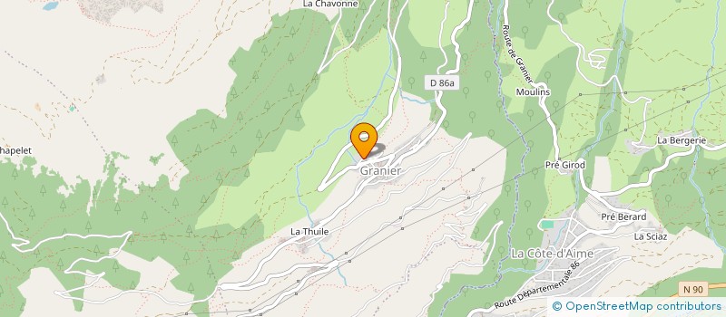 localisation de l'entreprise MONSIEUR PIERRE SORREL  AIME-LA-PLAGNE