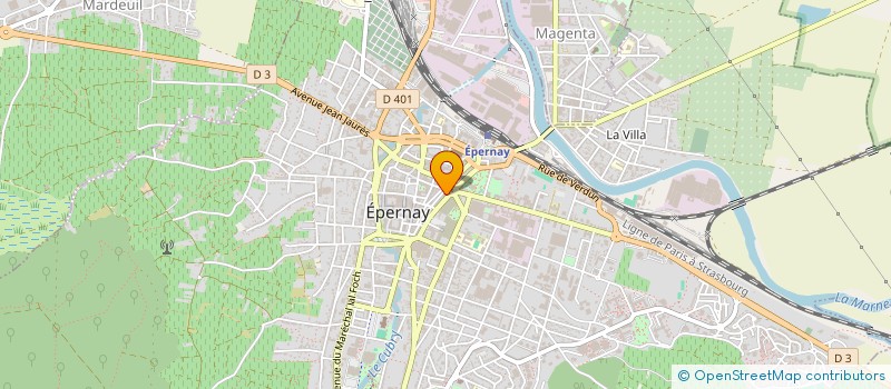 localisation de l'entreprise MONSIEUR PIERRE STANISLAS FAUVILLE à EPERNAY