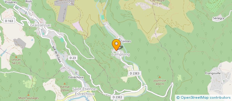 localisation de l'entreprise MONSIEUR PIERRE TEISSIER  LE BOUSQUET D'ORB