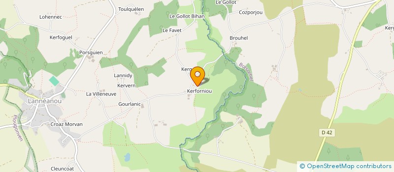 localisation de l'entreprise MONSIEUR PIERRE TEURNIER  LANNEANOU