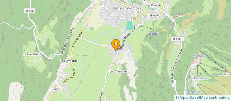 localisation de l'entreprise MONSIEUR PIERRE TEYSSIER  LANS-EN-VERCORS