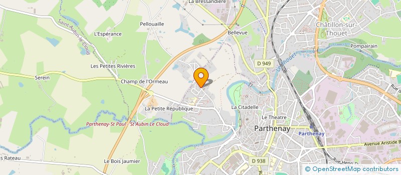 localisation de l'entreprise MONSIEUR PIERRE THELLIERE  PARTHENAY