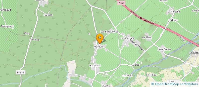 localisation de l'entreprise MONSIEUR PIERRE THEZARD  BUDOS