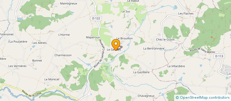 localisation de l'entreprise MONSIEUR PIERRE THOLLOT  SAINT-MARTIN-EN-HAUT