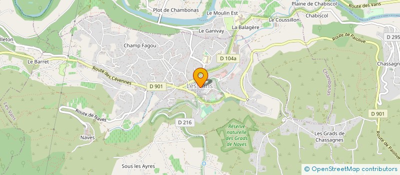 localisation de l'entreprise MONSIEUR PIERRE THOMAS à LES VANS