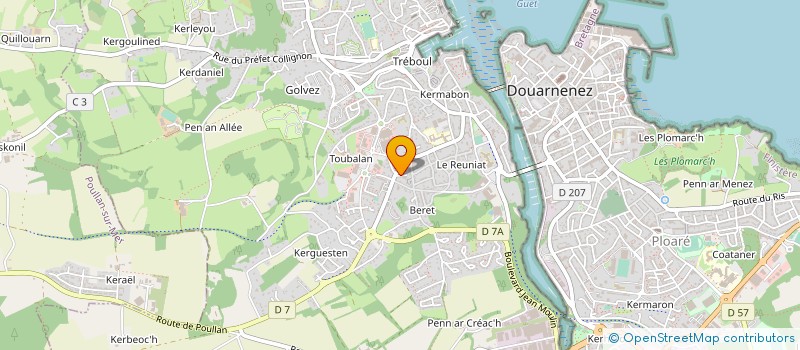 localisation de l'entreprise MONSIEUR PIERRE THOMAS  DOUARNENEZ