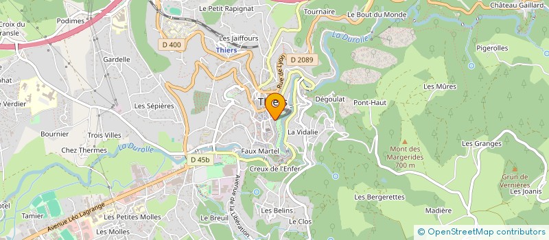 localisation de l'entreprise MONSIEUR PIERRE THOMAS  THIERS