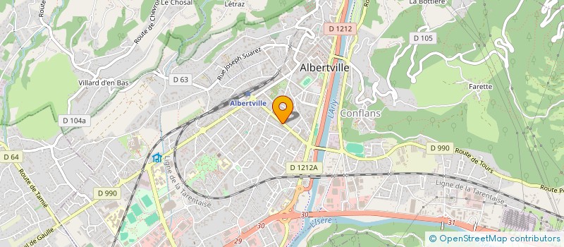 localisation de l'entreprise MONSIEUR PIERRE TOSI  ALBERTVILLE