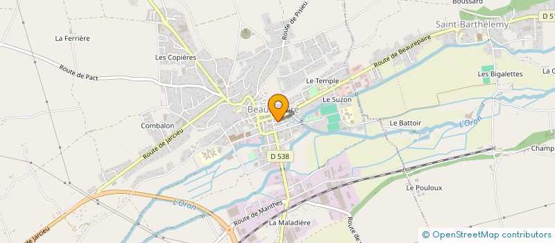 localisation de l'entreprise MONSIEUR PIERRE TOURTON à BEAUREPAIRE
