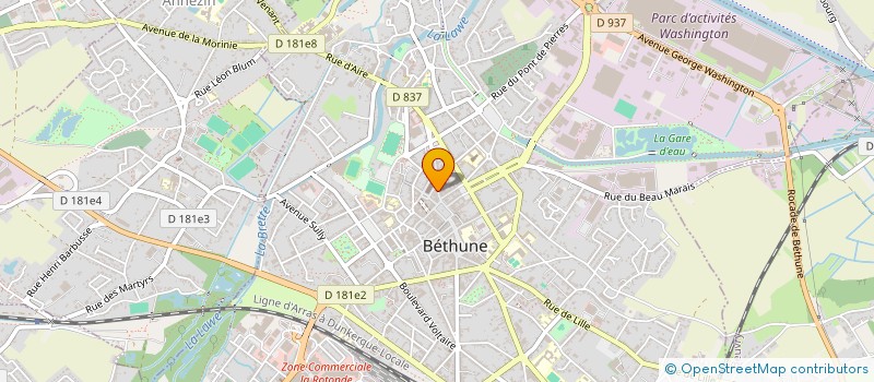 localisation de l'entreprise MONSIEUR PIERRE TRINQUET à BETHUNE