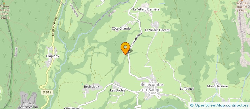 localisation de l'entreprise MONSIEUR PIERRE TUTTINO  BELLECOMBE-EN-BAUGES