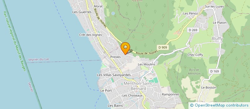 localisation de l'entreprise MONSIEUR PIERRE VANDELANOITTE à MENTHON-SAINT-BERNARD