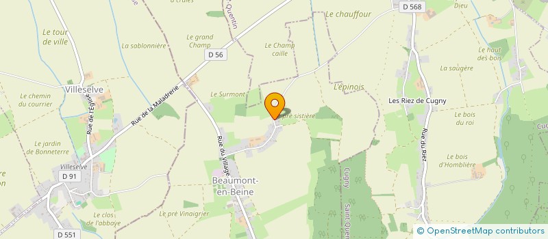 localisation de l'entreprise MONSIEUR PIERRE VANDENBEYVANGHE  BEAUMONT-EN-BEINE