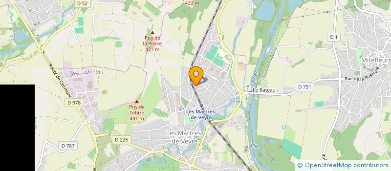 localisation de l'entreprise MONSIEUR PIERRE VIRGAUX  LES MARTRES-DE-VEYRE