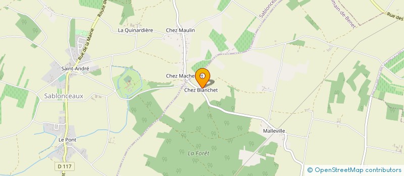 localisation de l'entreprise MONSIEUR PIERRE VOLLETTE  SAINT-ROMAIN-DE-BENET