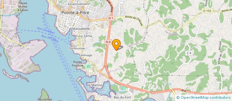 localisation de l'entreprise MONSIEUR PIERRE WILFRID CALIXTE  LES ABYMES