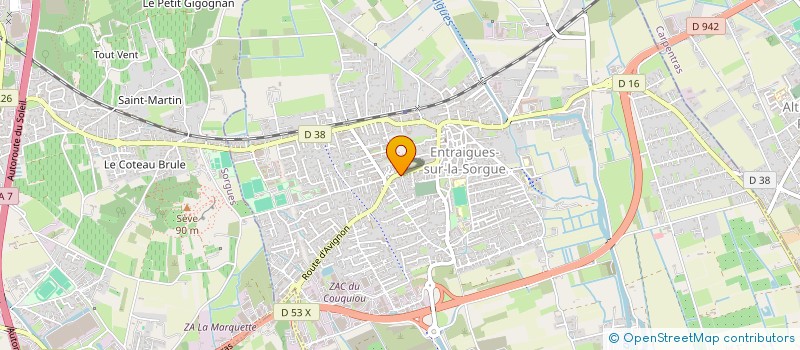 localisation de l'entreprise MONSIEUR PIERRE WINAUD-TUMBACH  ENTRAIGUES-SUR-LA-SORGUE