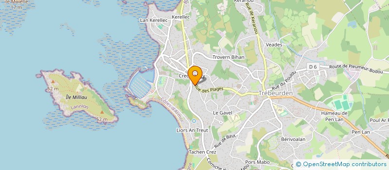 localisation de l'entreprise MONSIEUR PIERRE-YVES CHAUD  TREBEURDEN