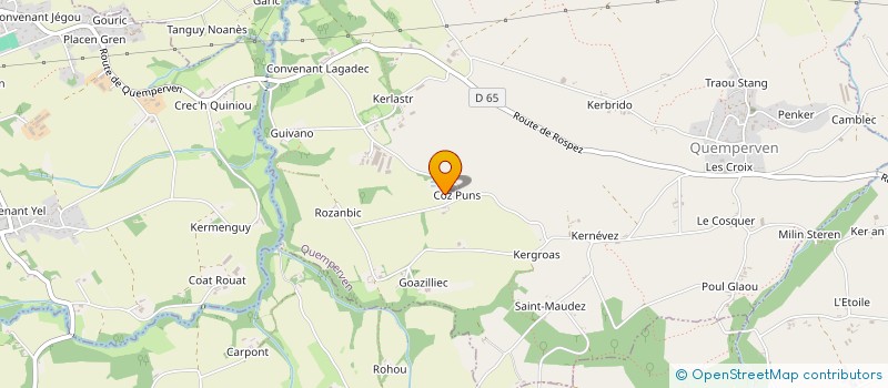 localisation de l'entreprise MONSIEUR PIERRE-YVES LARIVEN  QUEMPERVEN